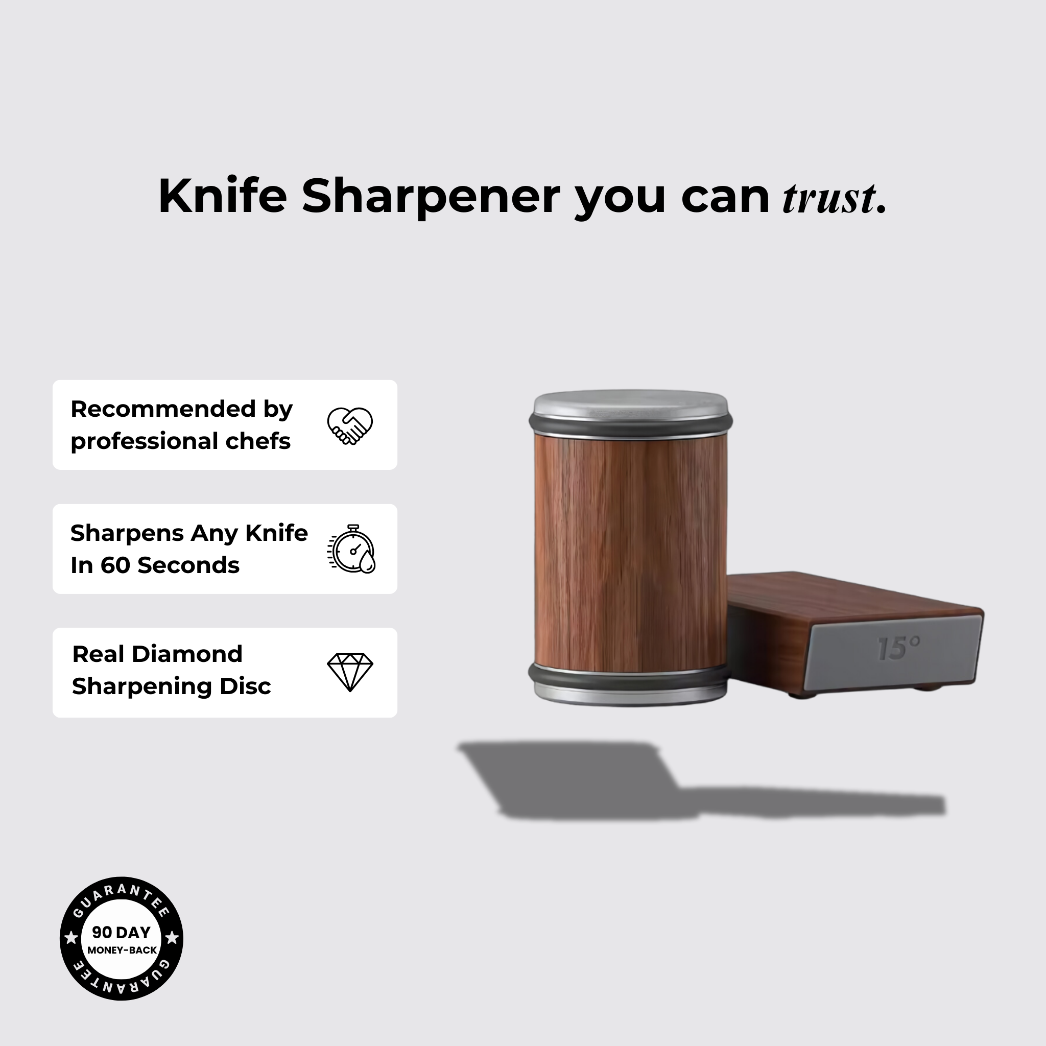 Billy Knife Sharpener–The Fastest Knife Sharpener